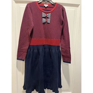 Le Top girls striped sweater dress Size 8